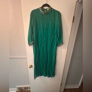 Elegant Green Women's Dress